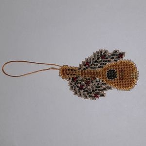 Counted Cross Stitch Guitar Ornament